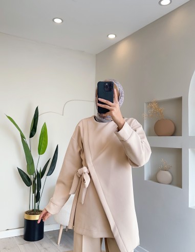 26502 Ekose Elbise KAHVERENGİ