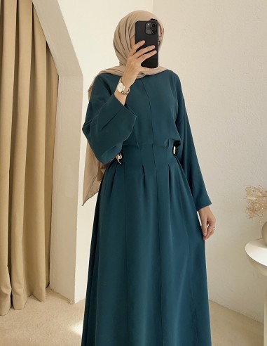 3174 Wexa Pelerinli Elbise LACİVERT